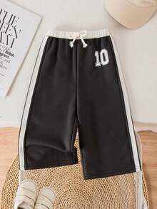 SHEIN Babygirl Casual Sporty Gray Loose Elastic Waist Pants - Grey - View 7