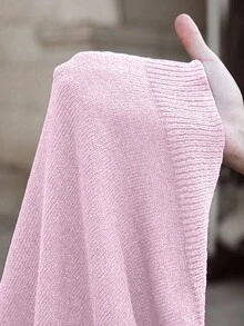 Manfinity CasualCool Men's Solid Color Minimalist Everyday Quarter Zip Long Sleeve - Baby Pink - View 5