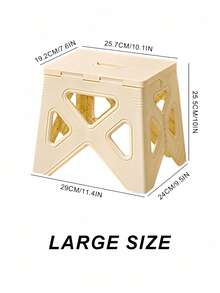 1 pieza Taburete plegable ultraligero y ajustable, antideslizante, de fácil almacenamiento, con diseño compacto y de pequeña huella, en colores surtidos, para usar en el hogar, la cocina, el baño, la pesca, actividades al aire todo el año, de uso múltiple. - Beis - Ver 5