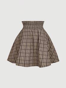 SHEIN MOD Chân váy xòe cài nút phía trước cạp cao cỡ lớn - Nhiều màu - Xem 2