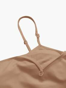 Modmama Camiseta interior de lactancia con sujetador incorporado, color blanco - Caqui - Ver 6