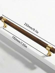 1pc Modern Simple Wooden Furniture Cabinet Drawer Pull Handle, Oak Or Walnut Wood - Multicolor - View 22