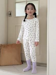 DAZY 两件套女童全印花秋季套装 - 米色 - 查看 7