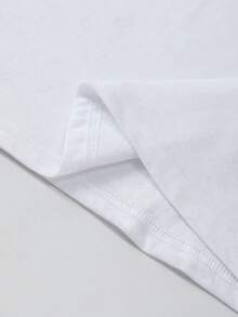 INAWLY 女士亮片星星印花圆领休闲短袖 T 恤 - 白色 - 查看 6