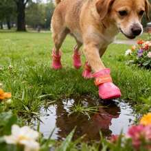 PETSIN Được làm bằng silicon, chống thấm nước, chống trượt, bền, mềm mại, linh hoạt, thoáng khí, nhẹ, dễ dàng đeo vào và tháo ra, dây đeo có thể điều chỉnh để vừa vặn, chống bụi, chống bùn và chống thủng, họa tiết hoạt hình dễ thương, phù hợp cho chó nhỏ, vừa và lớn. Lý tưởng cho các chuyến đi bộ ngoài trời, đi bộ đường dài, du lịch và sử dụng hàng ngày trong thời tiết mưa, tuyết hoặc bùn. Một vật dụng không thể thiếu cho những chuyến phiêu lưu của thú cưng, có thể tái sử dụng, chống mài mòn và nhanh khô. - Hồng - Xem 2