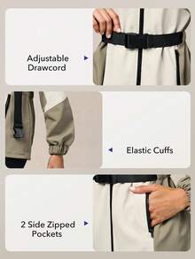 OutZeal 超大款抓绒保暖外套 防水防风软壳户外外套 - 米色 - 查看 4