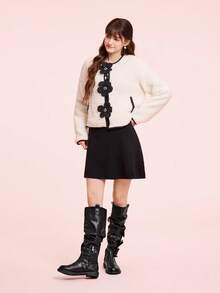 CUCCOO DOLLMOD Women's Retro Over-The-Knee Boots, Round Toe Slim Fit Tall Riding Boots For Christmas - Black - View 6