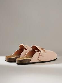 Solecia Women's Casual Slip-On Loafers With Buckle Design - Pink - View 5