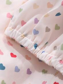 DAZY 青少年女孩休闲短袖印花家居服，简约时尚，适合日常穿着，花卉图案，女孩夏季服装，返校服装