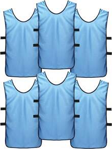 6件装篮球足球训练背心比赛服团队服装扩展运动服广告背心号码适合儿童成人/足球围兜/对抗背心