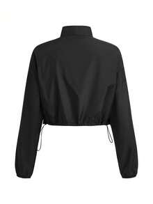 Eassivo Eassivo 女士纯色长袖拉链外套、吊带背心和紧身裤运动套装 - 彩色 - 查看 5