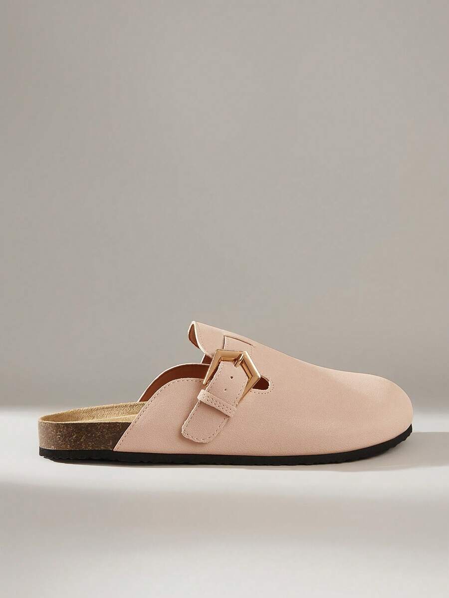 Solecia Women's Casual Slip-On Loafers With Buckle Design - Pink - View 1