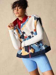 VARSIVA 休闲撞色印花运动夹克，秋冬 - 彩色 - 查看 8