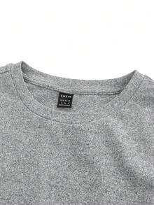 Modmama 3件套孕妇休闲圆领长袖修身孕妇T恤 - 灰色 - 查看 6