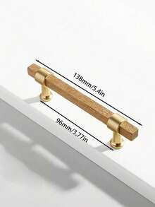 1pc Modern Simple Wooden Furniture Cabinet Drawer Pull Handle, Oak Or Walnut Wood - Multicolor - View 16