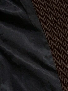 Aveloria Rosie Elegant French Retro Romantic Luxury High-End Design Herringbone Round Neck 3/4 Petal Sleeve Cinched Waist Slim Metal Button Women Blazer - Brown - View 7