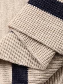 DAZY Women's Pullover Contrast Color Sweater