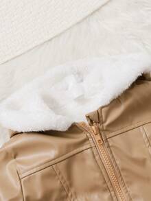 2 件男婴时尚羊毛夹克搭配休闲长款牛仔套装 - 霧霾藍 - 查看 4