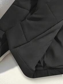 GlowEve 女士咖啡棕色腰带，金属扣设计，收紧腰身，优雅羽绒服 - 灰色 - 查看 6