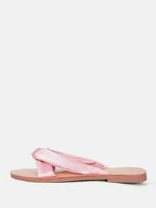 Sandalias Planas Rosa De Moda Para Mujeres - Rosa - Ver 3