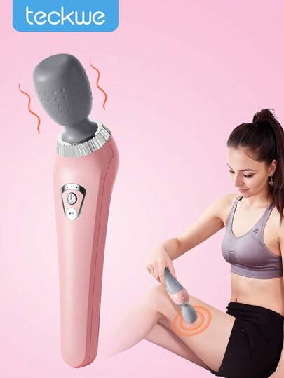 Teckwe Portable Electric Massage Wand - Compact And Elegant Design, High-Speed Motor, Type-C Rechargeable, For Full Body, Back, Neck, Leg, Waist Muscle Relaxation