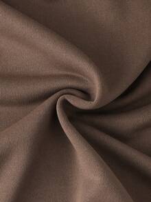 2pcs/Set Toddler Boys' Casual Zip-Up Collar Long Sleeve Top And Letter Print Pants Set, Suitable For Autumn/Winter Wear, Everyday Or Back To School - Brown - View 5