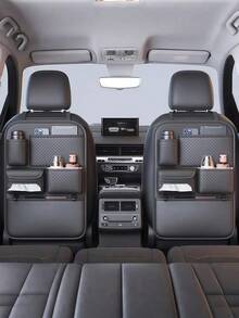 1PC Car Seat Back Organizer With Foldable Tray Large Capacity Storage Bag Adjustable Straps Multi Function For Vehicle Truck SUV Auto Interior Accessories Easy Install Durable Material - Multicolor - View 17