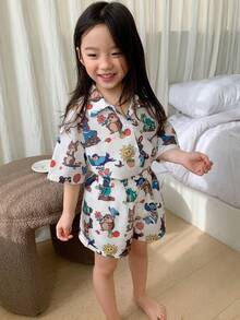 Dazy Kids Young Girls Fall Pajamas Easter - White - View 3