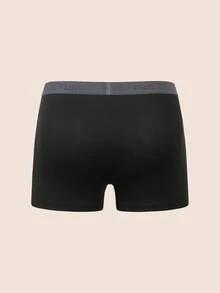 Manfinity Underwear&Sleepwear Basics 5pcs/Pack Men's Elastic Waist Comfortable Boxer Briefs - Multicolor - View 2