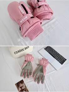1SET Winter Gloves For Women Touchscreen Design All Season Warmth Thermal Insulation Soft Thermal Lined Non Slip Grip Suitable For Driving Skiing Hiking Running Party Halloween Christmas Daily Outdoor Activities Cold Weather Essentials Fashionable Comfort - Multicolor - View 7