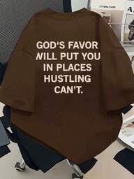 Manfinity Dauomo Men's Simple Printed Crew Neck Short Sleeve T-Shirt