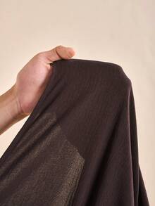 Zivah 2025 Autumn/Winter New Year, Valentine's Day, Party, Evening, Date, Birthday, College Style, Student, Daily Wear, Versatile, Casual, Cruise Travel, Trending, Elegant, Commute, Business Casual, Minimalist Collared Flare Sleeve Tie-Waist Asymmetric Hem Shirt + Loose A-Line Long Skirt 2-Piece Set, Brown Fabric, Women's Autumn/Winter Outfit Brown Two Piece Set Modest Two Piece Set Modest Dress Brown Elegant Dress Women Modest Sets For Women - Brown - View 8