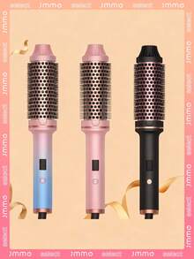 JMMO Thermal Brush Blowout, 1.5 Inch Heated Round Brush, Heated Curling Brush For Curls & Volume, Negative Ion, Two Settings, Rose Gold,Gifts For Men Women Gift Ideas Unique Gifts Top Cool Gifts Gifts For Her Gift Sets