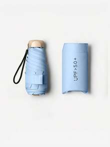 1 Piece, Mini Travel Sun Umbrella With Protective Cover, Small And Compact UV Resistant Umbrella, Lightweight Windproof Sun Umbrella, Suitable For Hiking - Multicolor - View 9