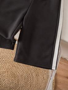 SHEIN Babygirl Casual Sporty Gray Loose Elastic Waist Pants - Grey - View 6