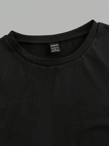 Modmama Plain Color Round Neck Short Sleeve Casual Maternity Top - Pink - View 4