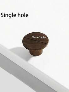 1pc Modern Simple Wooden Furniture Cabinet Drawer Pull Handle, Oak Or Walnut Wood - Multicolor - View 10