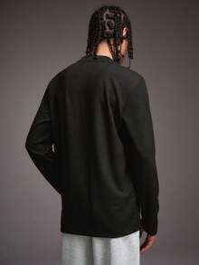 STYNVO Casual Loose Fit Long Sleeve Crew Neck Men T-Shirts Men S Long Sleeve Tshirt Men Knit Tops Mock Neck Men - Black - View 2