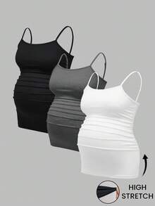 Modmama 孕妇褶皱无袖背心，夏季，孕妇装