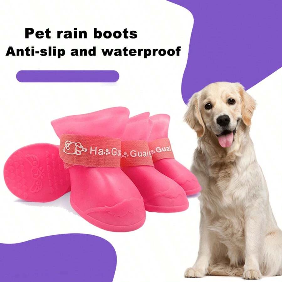 PETSIN Được làm bằng silicon, chống thấm nước, chống trượt, bền, mềm mại, linh hoạt, thoáng khí, nhẹ, dễ dàng đeo vào và tháo ra, dây đeo có thể điều chỉnh để vừa vặn, chống bụi, chống bùn và chống thủng, họa tiết hoạt hình dễ thương, phù hợp cho chó nhỏ, vừa và lớn. Lý tưởng cho các chuyến đi bộ ngoài trời, đi bộ đường dài, du lịch và sử dụng hàng ngày trong thời tiết mưa, tuyết hoặc bùn. Một vật dụng không thể thiếu cho những chuyến phiêu lưu của thú cưng, có thể tái sử dụng, chống mài mòn và nhanh khô. - Hồng - Xem 1