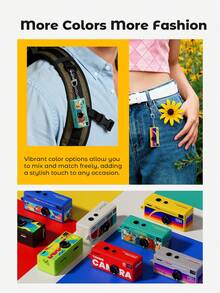 Teckwe 迷你钥匙扣相机，拇指相机，1080P 全高清迷你复古数码相机，微型便携复古微距相机，生日礼物