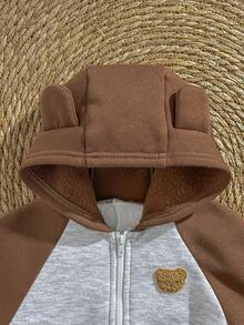 Loomiva 2件套男婴熊图案连帽长袖连体衣套装 - 彩色 - 查看 3