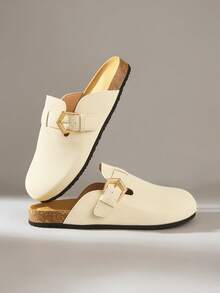 Solecia Mocasines casuales de mujer con diseño de hebilla - Albaricoque - Ver 3