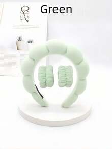 1PC Face Washing Headband Wristband Set For Women Skin Care Makeup Bubble Headband Teen Girl Gift Spa Self Care Facial Tools Beauty Skincare Cleansing - Multicolor - View 11