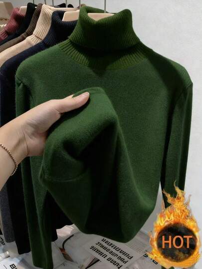 Franclia New Thickened Versatile Crew Neck Long Sleeve Women T-Shirt, Winter