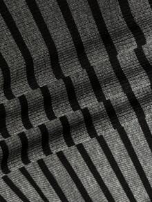 EgrlEra 女士时尚条纹印花拉链连帽长袖卫衣 - 深灰色 - 查看 6