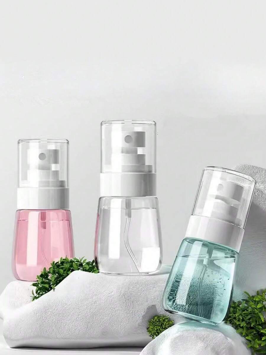1pc 60ml 30ml Fine Mist Spray Bottle Hair Stylist Atomizer 360 Degree Refillable Travel Spray Pump For Perfume Lotion Shampoo Transparent Container Salon Home Gym Travel Essentials Must Have - Multicolor - View 1
