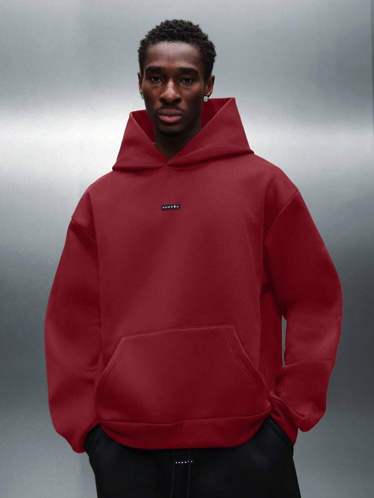 PLAYBOY X SUMWON Bunny Logo Pullover Hoodie With Centre Pocket Regular Fit Overhead Sweatshirt