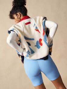 VARSIVA 休闲撞色印花运动夹克，秋冬 - 彩色 - 查看 4