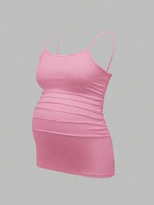 Modmama Pregnant Women Solid Color Minimalist Fashion Casual Cami Top, Daily Wear - Multicolor - View 13